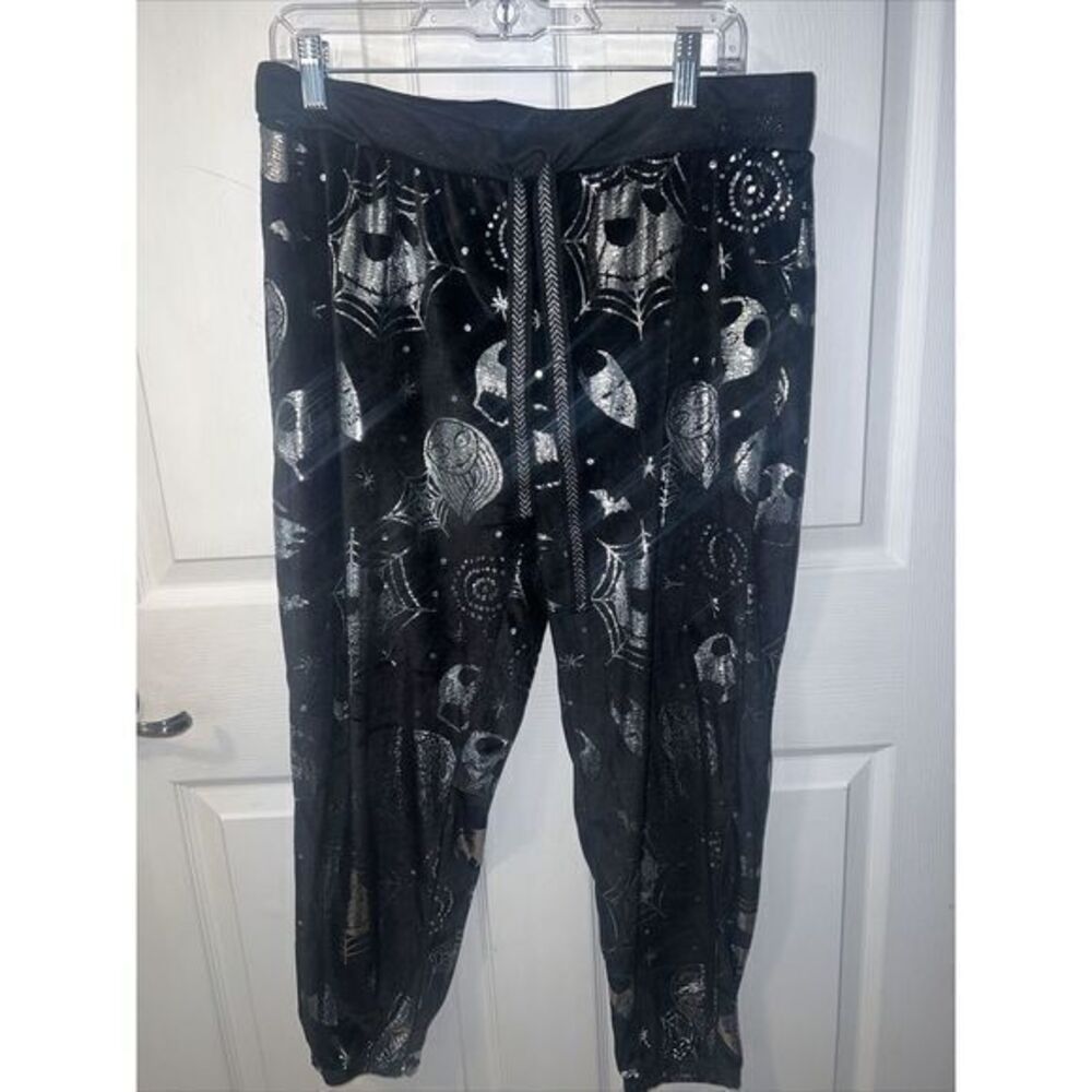 Disney Womens Tim Burton's Nightmare Before Christmas Pajama Pants Black Size Lg
